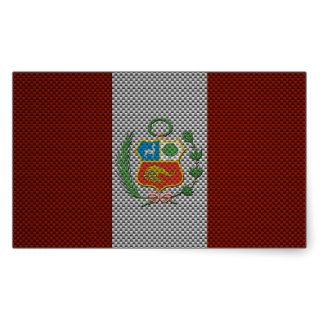 Flag of Peru with Carbon Fiber Effect Stickers