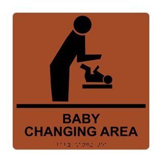 ADA Baby Changing Area Braille Sign RRE 175 99 BLKonCanyon Restrooms  