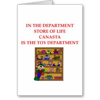 CANASTA player gifts t shirts Greeting Cards