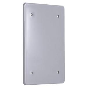 Bell 1 Gang Blank Plastic Cover   Gray PBC100GY