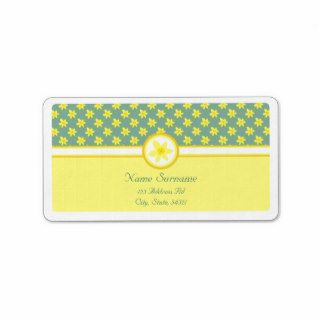 Daffodil Wedding, wedding address labels