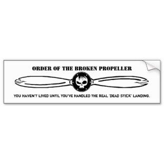 Order of the broken propeller   Sticker Bumper Stickers