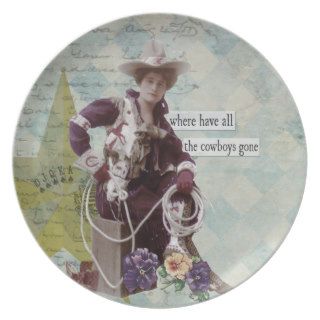 Where Have All the Cowboys Gone Cowgirl Plate