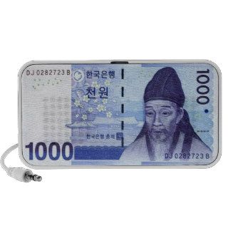 South Korean Currency 1000 won speaker