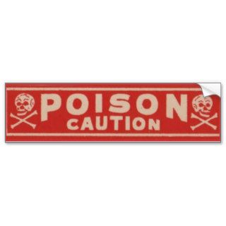 Vintage Poison Label Bumper Sticker