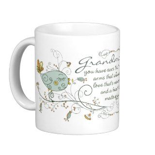 Grandmother Poem with Birds Coffee Mugs