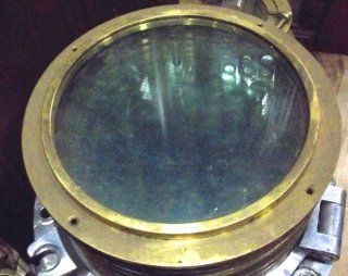 NAUTICAL DEADLIGHT. 12.50 Inch Fixed Glass Boat's Solid BRASS PORTHOLE Window  Boating Equipment  Sports & Outdoors