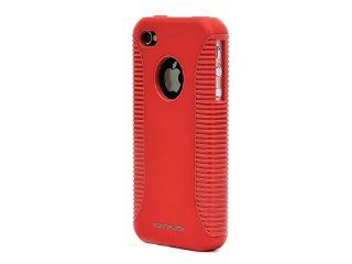Monoprice 108874 Sure Grip PC with TPU Case for iPhone 4/4S   Retail Packaging   Red Cell Phones & Accessories