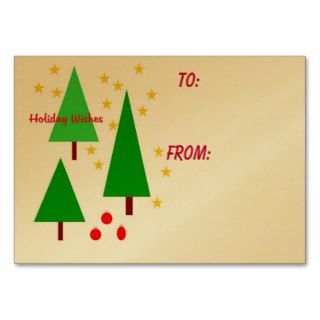 Holiday Wishes gift tag Business Card Templates