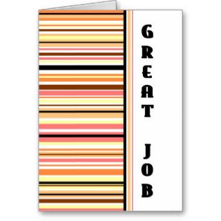 Orange Stripes Employee Anniversary Card