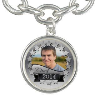 Class of 2014 Stars Silver w/Photo Bracelet