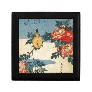Black naped Oriole and China Rose (by Hokusai) Gift Boxes