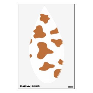 Animal Print (Cow Print), Cow Spots   Brown White Wall Graphic