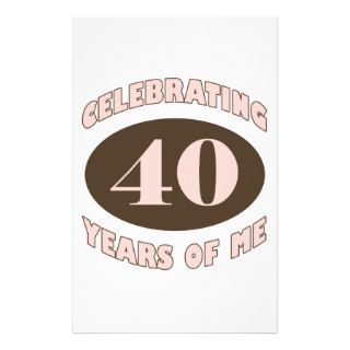 Funny 40th Birthday Gifts Customized Stationery