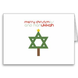 CHRISTMUKKAH TREE GREETING CARD