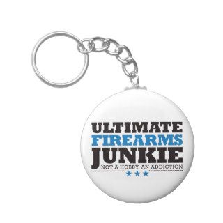Ultimate Firearms Junkie   Blue Key Chains