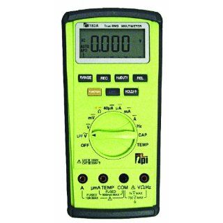 TPI 183a True RMS Digital Multimeter with Capacitance and Protective Boot, 40 Megaohms Resistance, 750V AC, 1000V DC Voltage, 10A AC/DC Current Multi Testers
