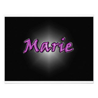 The Name "Marie" Personalized Invitation