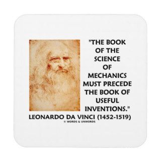 Book Science Of Mechanics Must Precede Inventions Drink Coasters