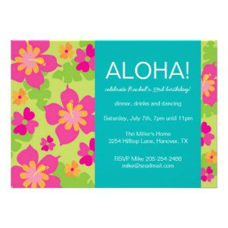 Aloha Hawaiian Party Invitation