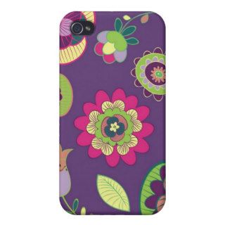 311 iPhone 4 Case  Purple Flowers Damask