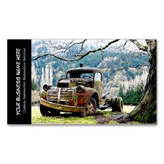 Vintage Truck Automotive Restoration Services Business Card Template