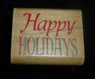 Happy Holidays Rubber Stamp  Other Products  