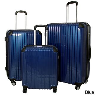 World Traveler 3 piece Hardside Lightweight Expandable Luggage TSA Lock Spinner Upright Three piece Sets