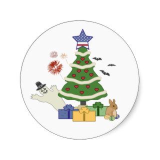 All Holiday Design, Almost Every, for All Year Round Stickers