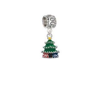 Enamel Christmas Tree Godmother Charm Dangle Bead Jewelry