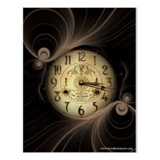 Clock Art Poster    Time Recording Clock    