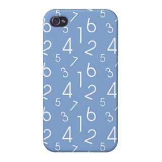 Numbers Pattern iPhone 4/4S Cases