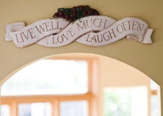 Live Well Love Much Laugh Often Wall Decor door topper item 189   Home Decor Products