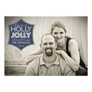 Holly Jolly Holiday Photo Card Custom Announcements