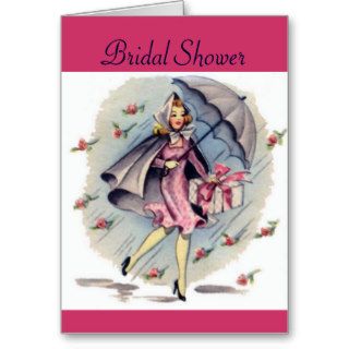 Vintage Bridal Shower Guest Greeting Card