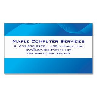 Computer Hi Tech Business Card Blue