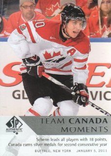 2012 13 Upper Deck SP Authentic Hockey #192 Brayden Schenn TC Team Canada NHL Trading Card Sports Collectibles