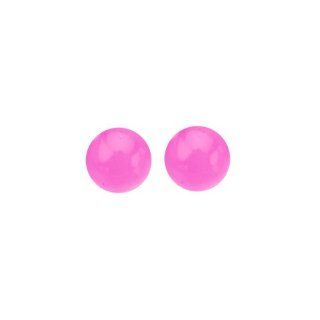 Pink Neon Acrylic Replacement Ball   16G (1.2mm)   4mm Diameter   Sold as a Pair Body Piercing Jewelry Jewelry