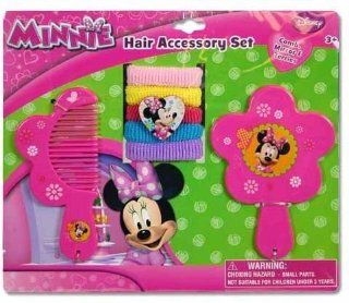Minnie Mouse Comb, Mirror & Hair Ponies Set Toys & Games
