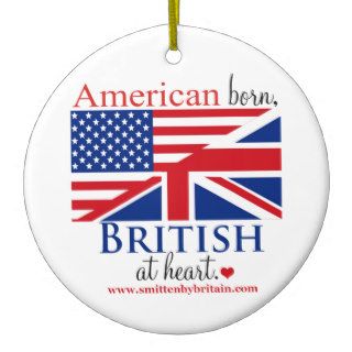 American Born British at Heart Circle Ornament