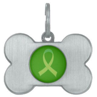 Green Ribbon Awareness Support Pet Tag