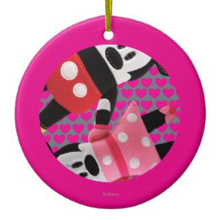 Pook a Looz Mickey Mouse and Minnie Mouse Christmas Tree Ornaments