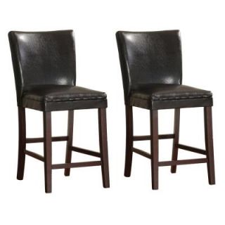 HomeSullivan 24 in. Counter Faux Leather Chair (Set of 2) 403276 24[2PC]