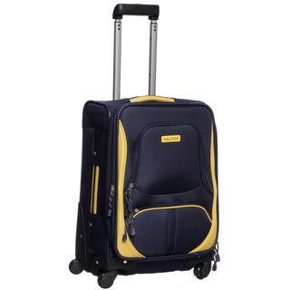 Nautica Downhaul Navy/ Yellow 20 inch Carry On Spinner Upright Nautica Carry On Uprights