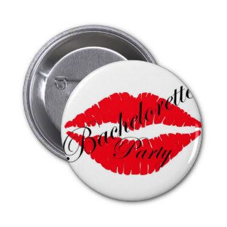 Bachelorette party lips red pins