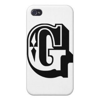 "G" is for Gangsta   Alphabet Letter Tee Cases For iPhone 4