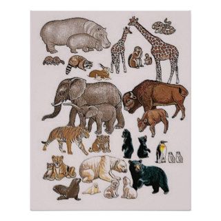 Different zoo families print