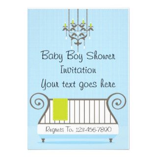Elegant Baby Boy Shower Invitation