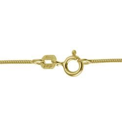 Mondevio 18k Gold over Silver 18 inch Italian Round Snake Chain Necklace Mondevio Gold Over Silver Necklaces
