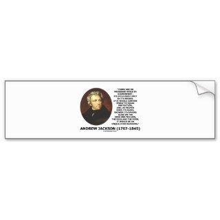 Andrew Jackson No Necessary Evils In Gov't Quote Bumper Sticker